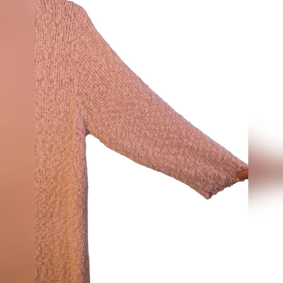 Vintage 80s Partners by Mervyns Pink Knit Sweater Dress Textured Midi Small - Picture 11 of 13